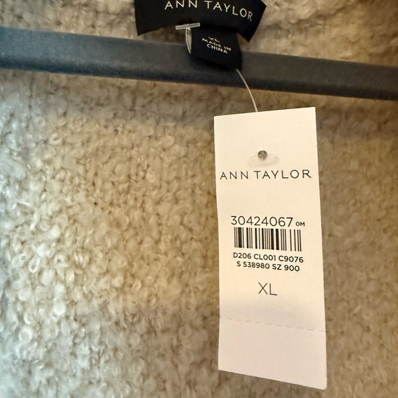 Ann Taylor Jacket, shearling look, XL NWT - Picture 3 of 3